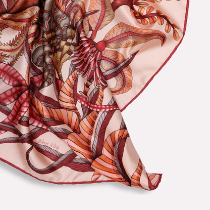 Phinda Pride Silk Scarf Flamingo 90