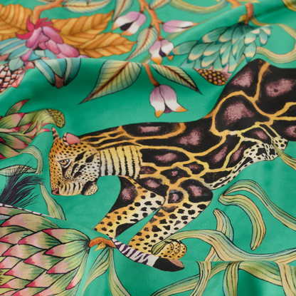 Protea Plains Silk Scarf Emerald 90