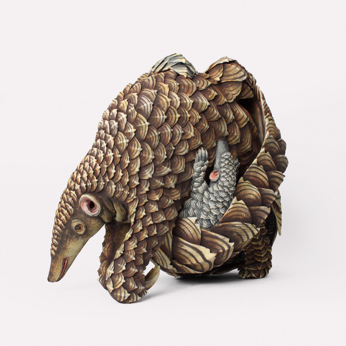 Pangolin with Pango-pup Sculpture