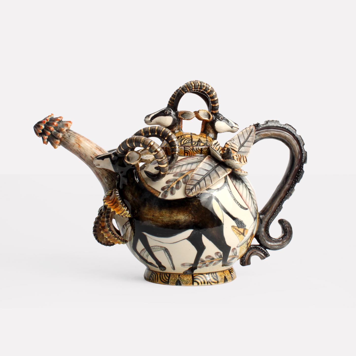 Gold Lustred Sable Teapot