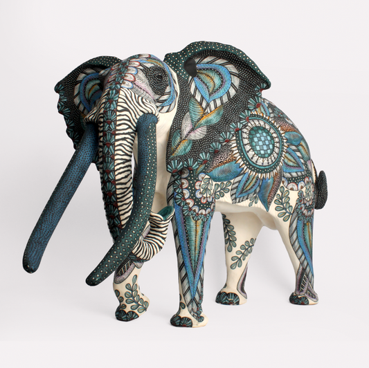 Tanzanite Tusker Sculpture