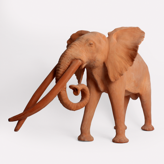 Terracotta Elephant Sculpture