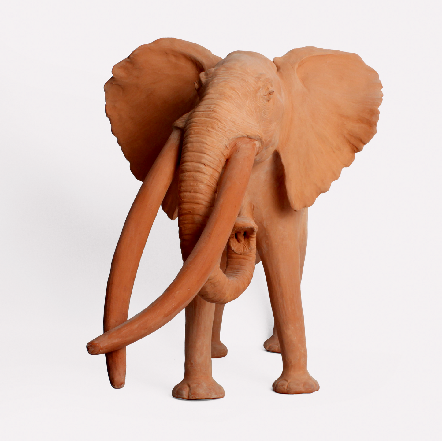 Terracotta Elephant Sculpture