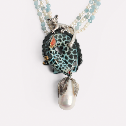 Blue Giraffe and Nagapie Pendant