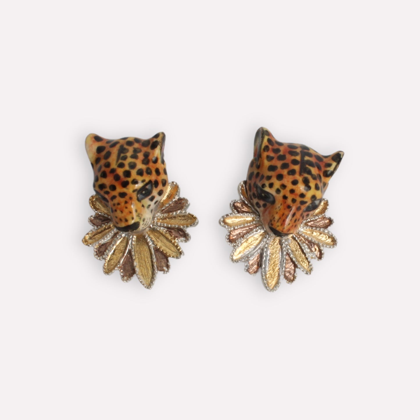 Leopard Fan Earrings