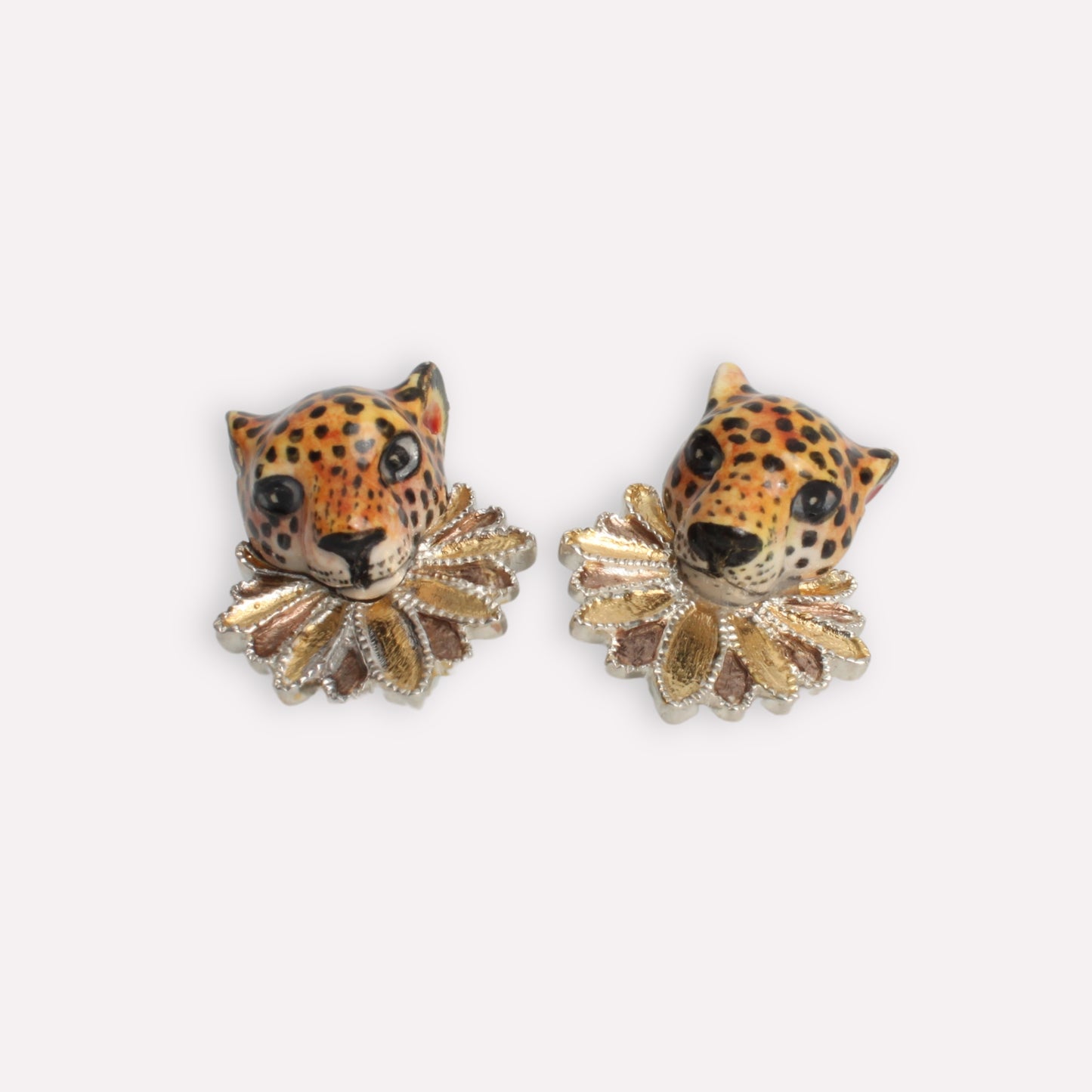 Leopard Fan Earrings