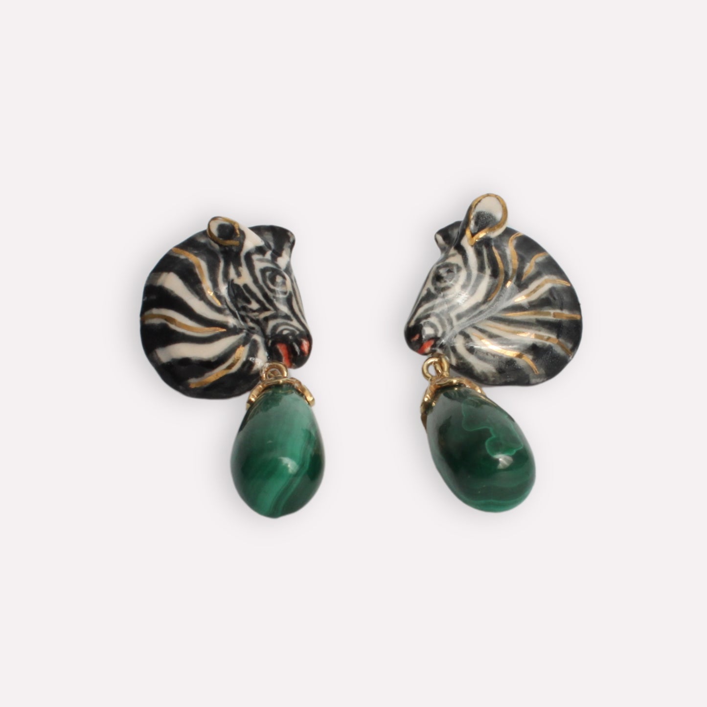 Zebra Malachite Earrings