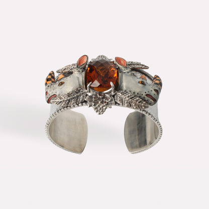 Rhino Warrior Brandy Citrine Cuff