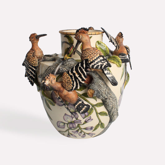 African Hoopoe Planter Vase