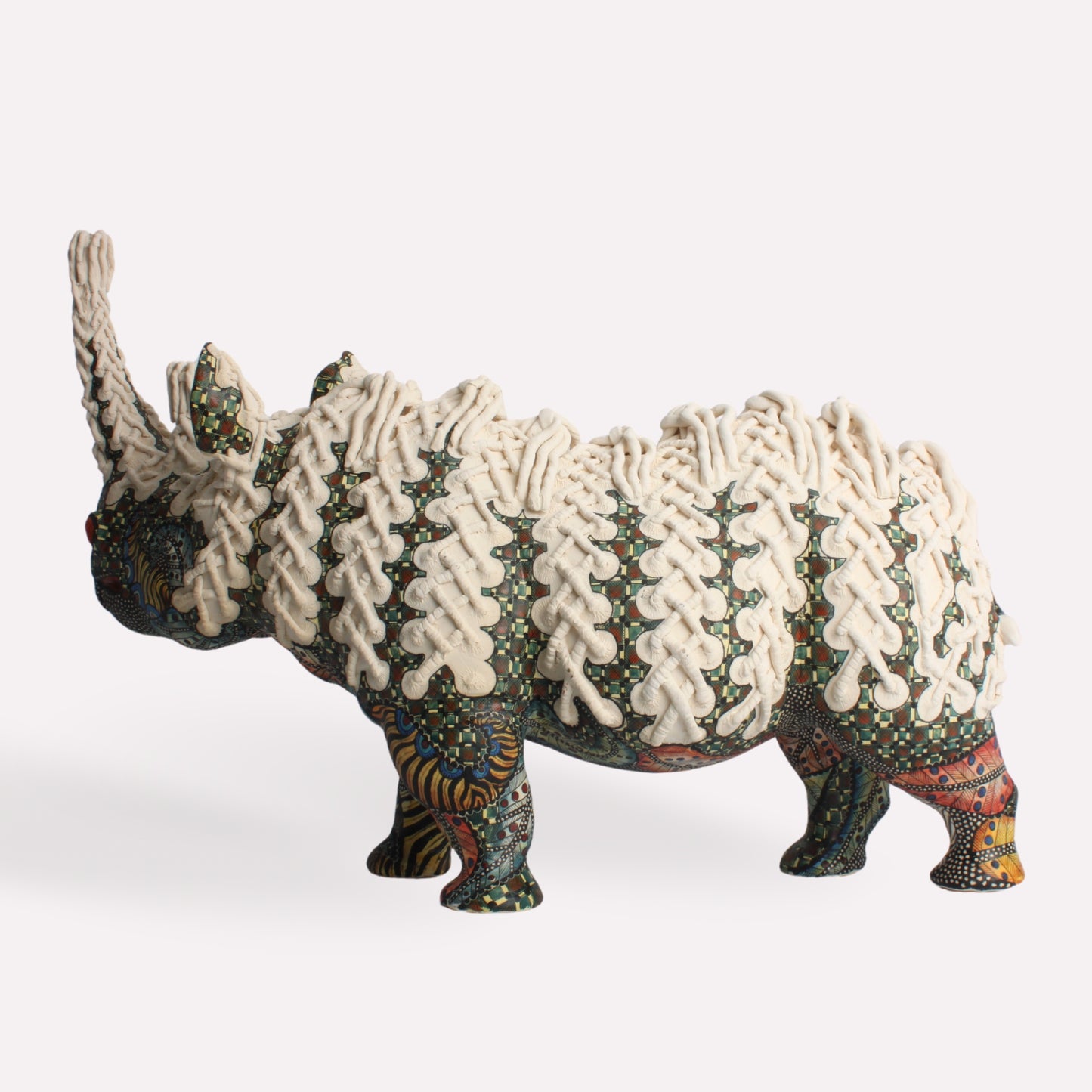 Braided Rhino Sculpture