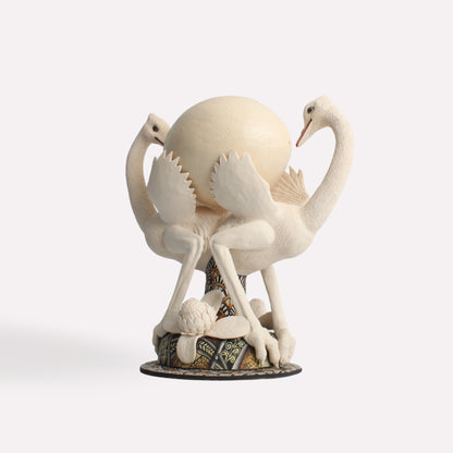 Ostrich Egg Holder Sculpture