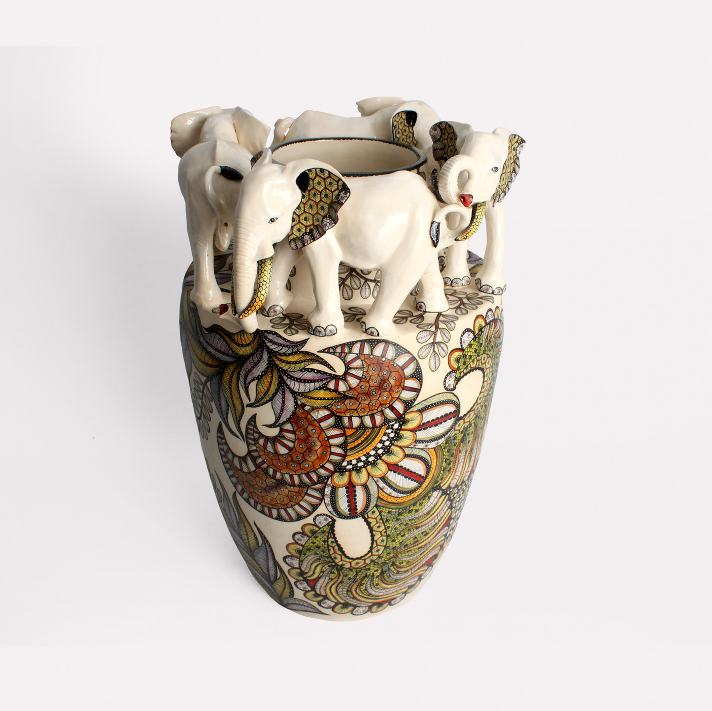 Elephant Herd Vase