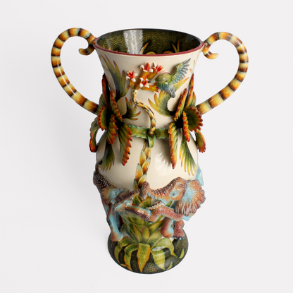 Elephants and Sunbirds Vessel