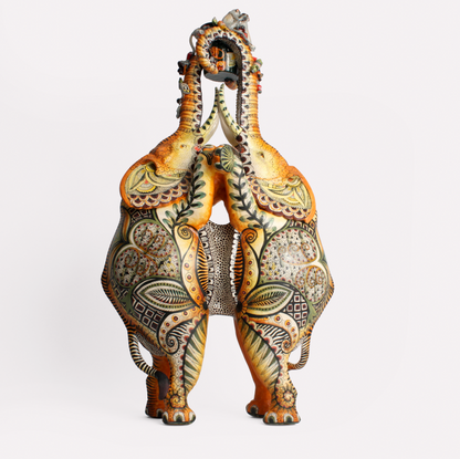 Embracing Elephants Sculpture