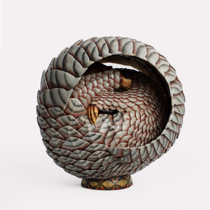 Curled Pangolin Sculpture