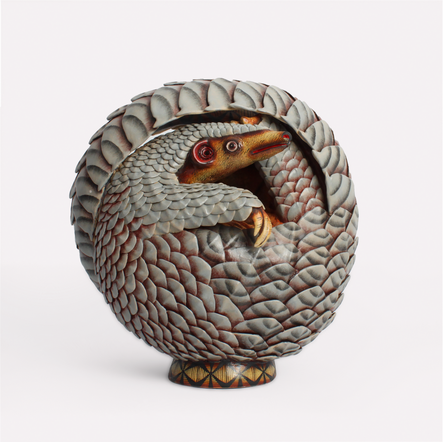 Curled Pangolin Sculpture