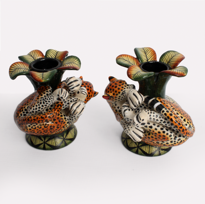 Leopard Candle Holders