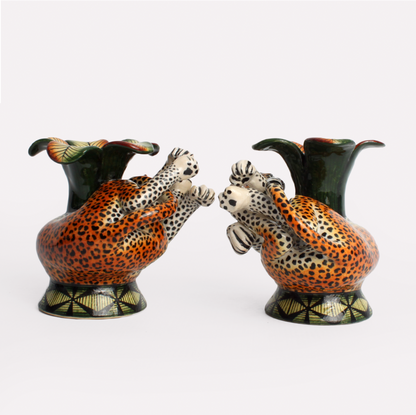 Leopard Candle Holders