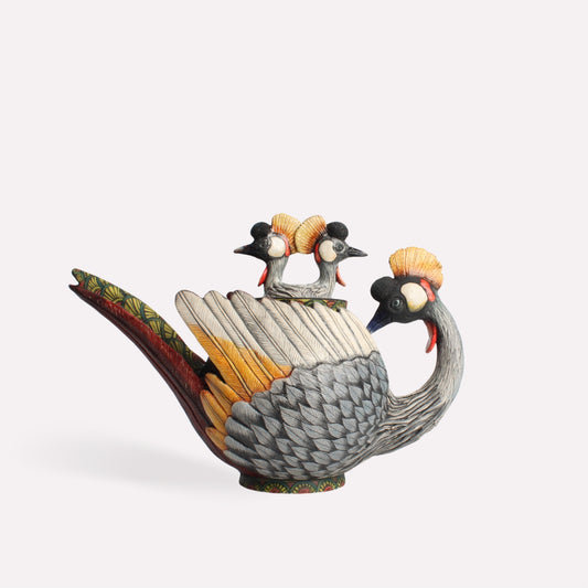 Crested Crane Teapot