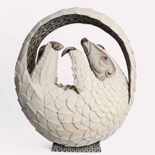 Curled Pangolin Sculpture