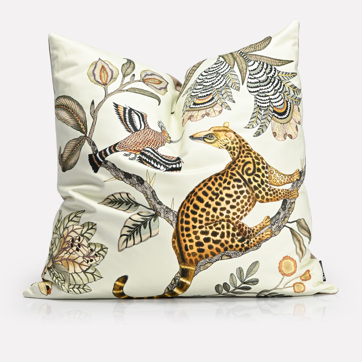 Camp Critters Stone Silk Cushion Cover