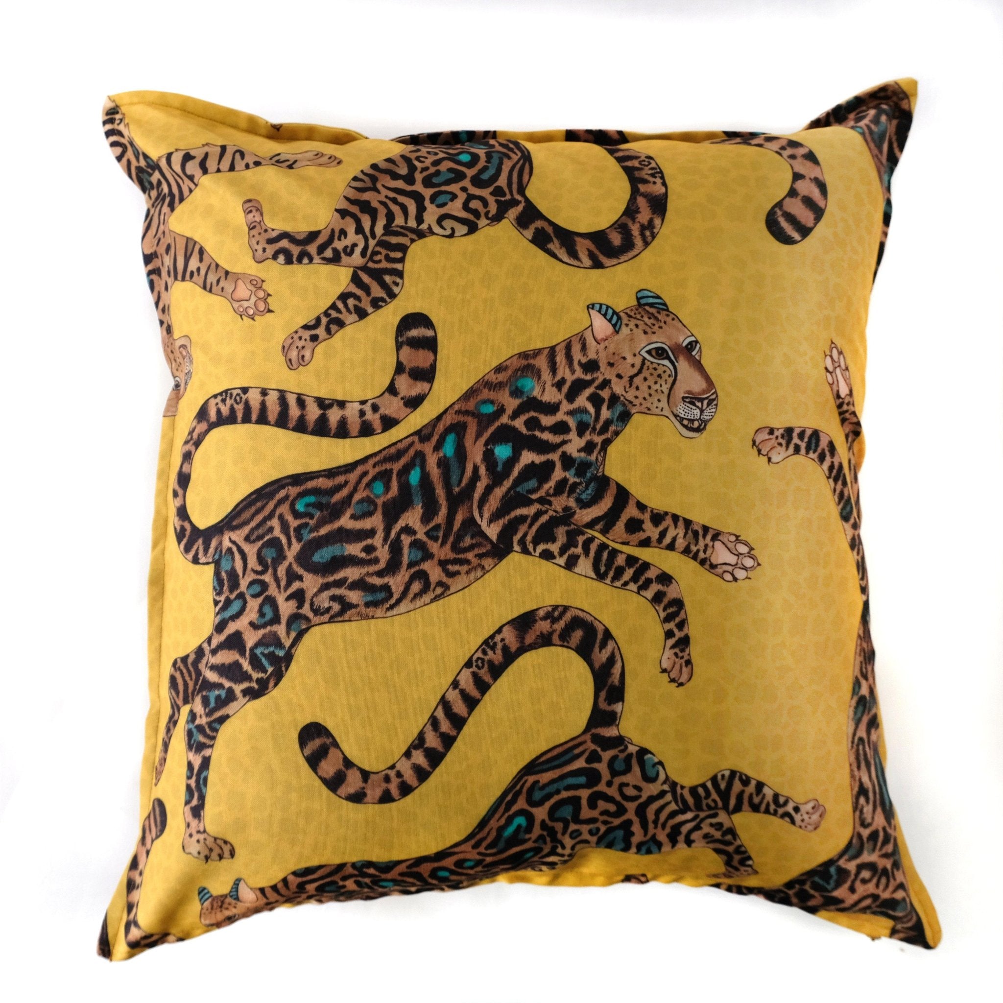 Gold cheetah pillow sale