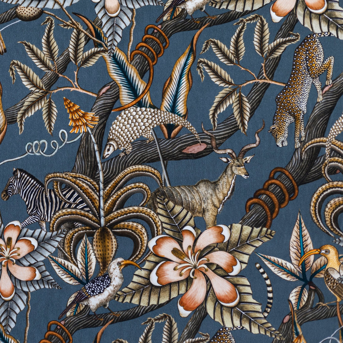 Ardmore Pangolin Park Ash Velvet Fabric - Elegant Décor – Ardmore Design