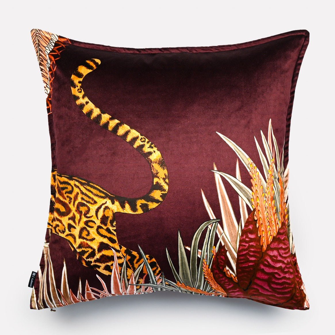 Plum hotsell velvet cushion