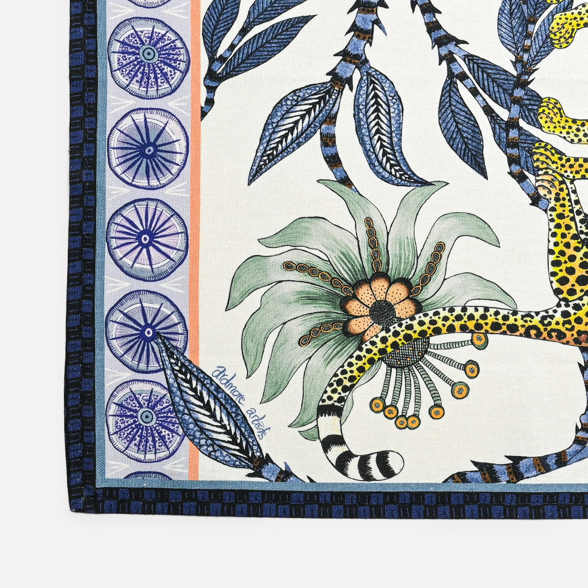 Lovebird Leopards Tanzanite Tea Towel | Ardmore Design | Order Online